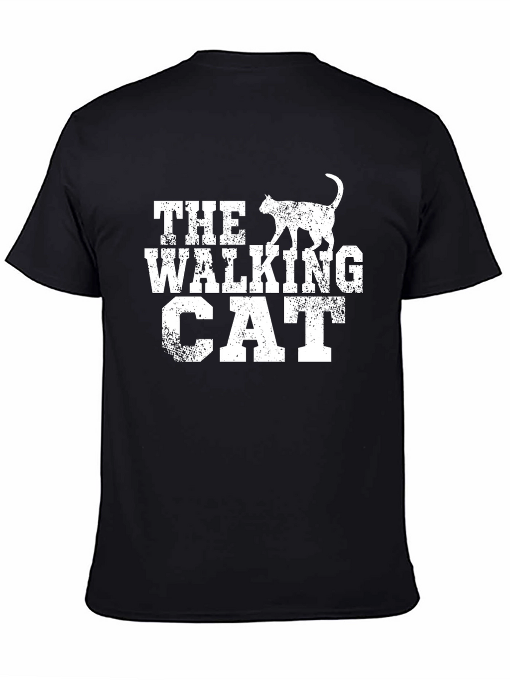 The Walking Cat Black T-Shirt