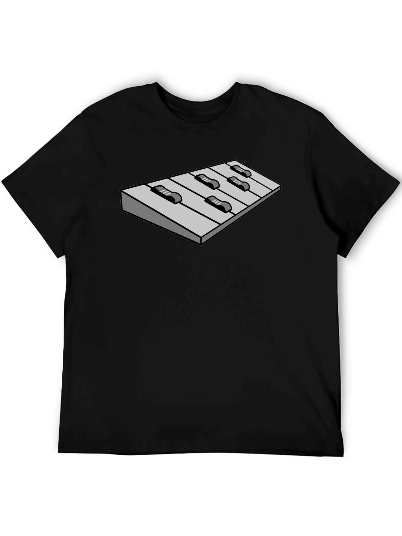 Keyboard Tee - Music Lovers Black Cotton T-Shirt