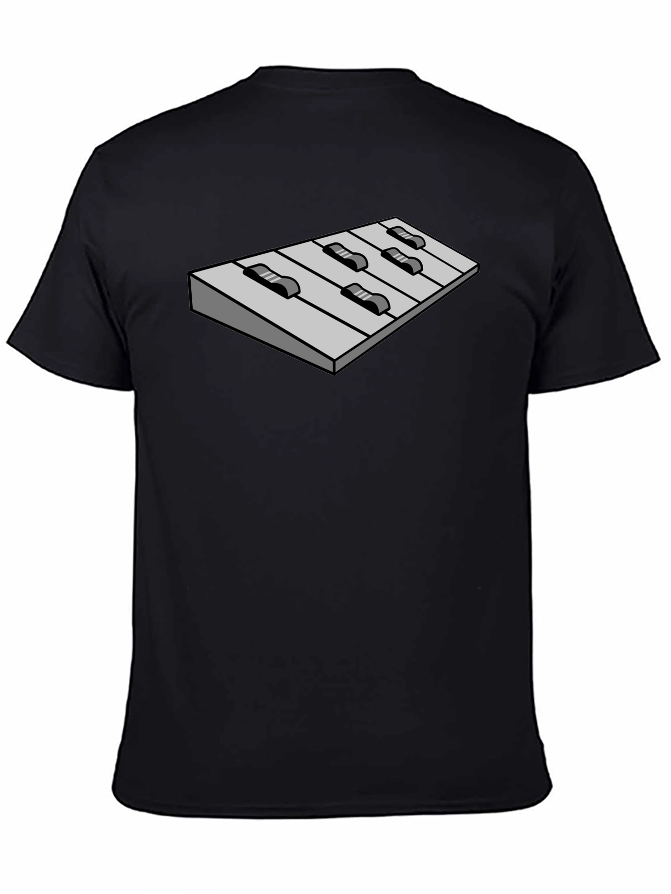 Keyboard Tee - Music Lovers Black Cotton T-Shirt