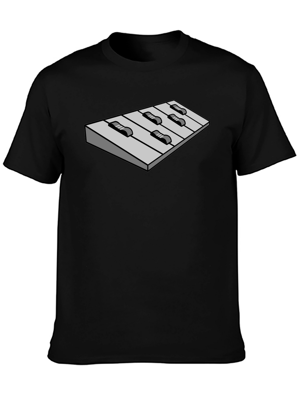 Keyboard Tee - Music Lovers Black Cotton T-Shirt