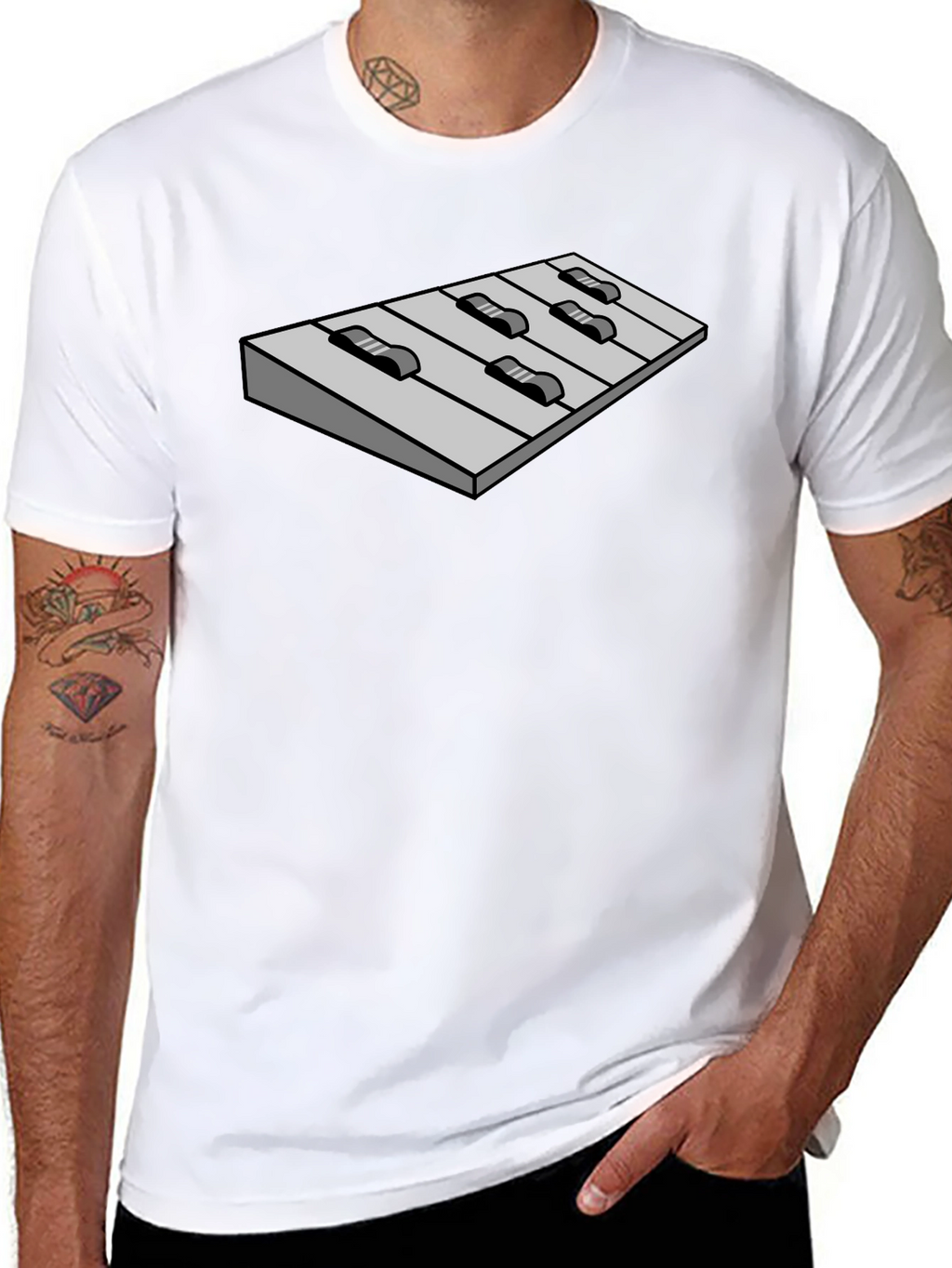 Keyboard Tee - Music Lovers Black Cotton T-Shirt