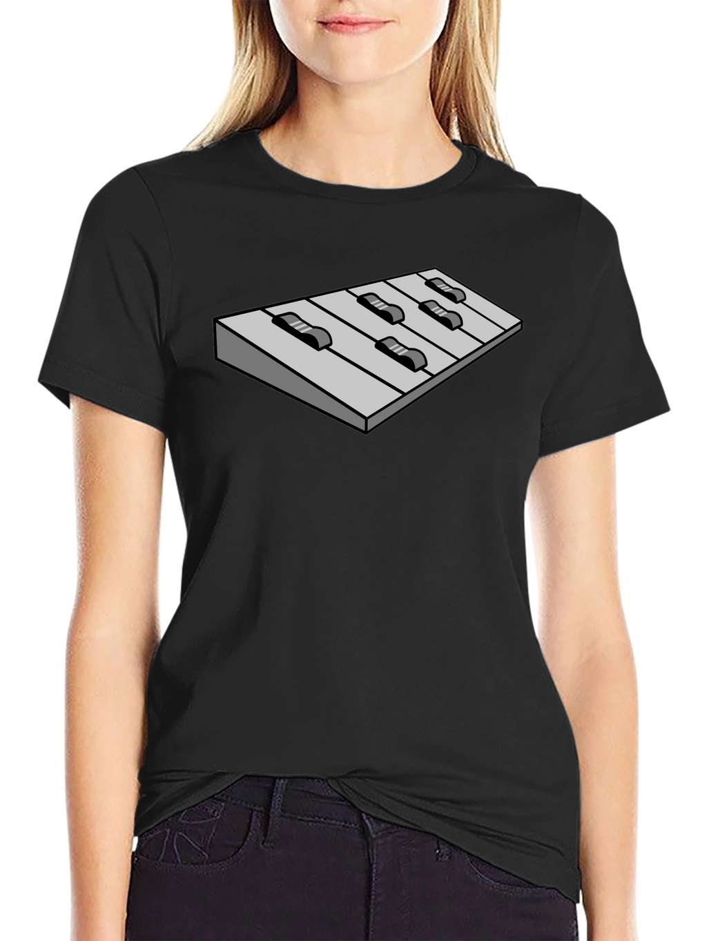 Keyboard Tee - Music Lovers Black Cotton T-Shirt
