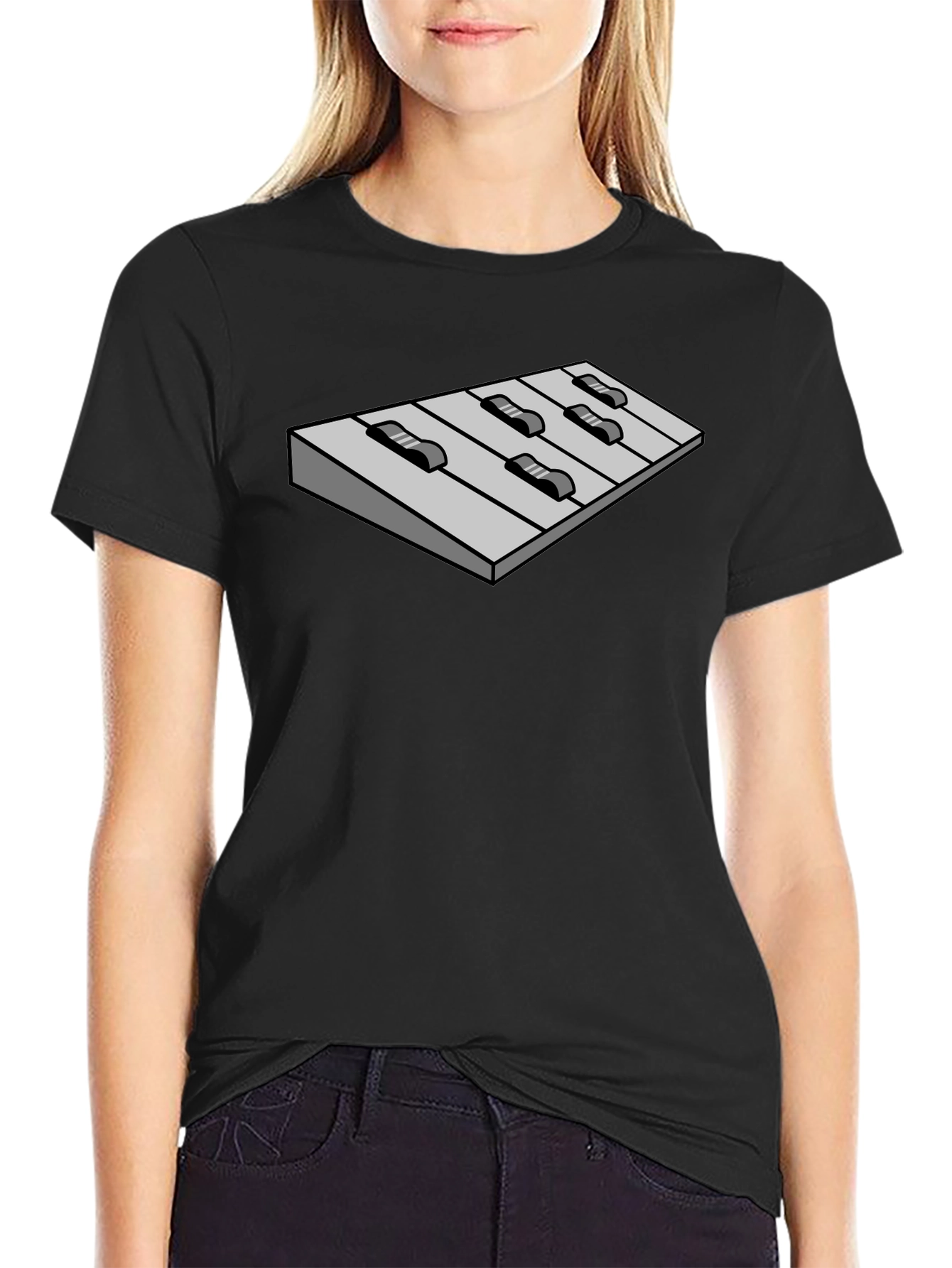 Keyboard Tee - Music Lovers Black Cotton T-Shirt