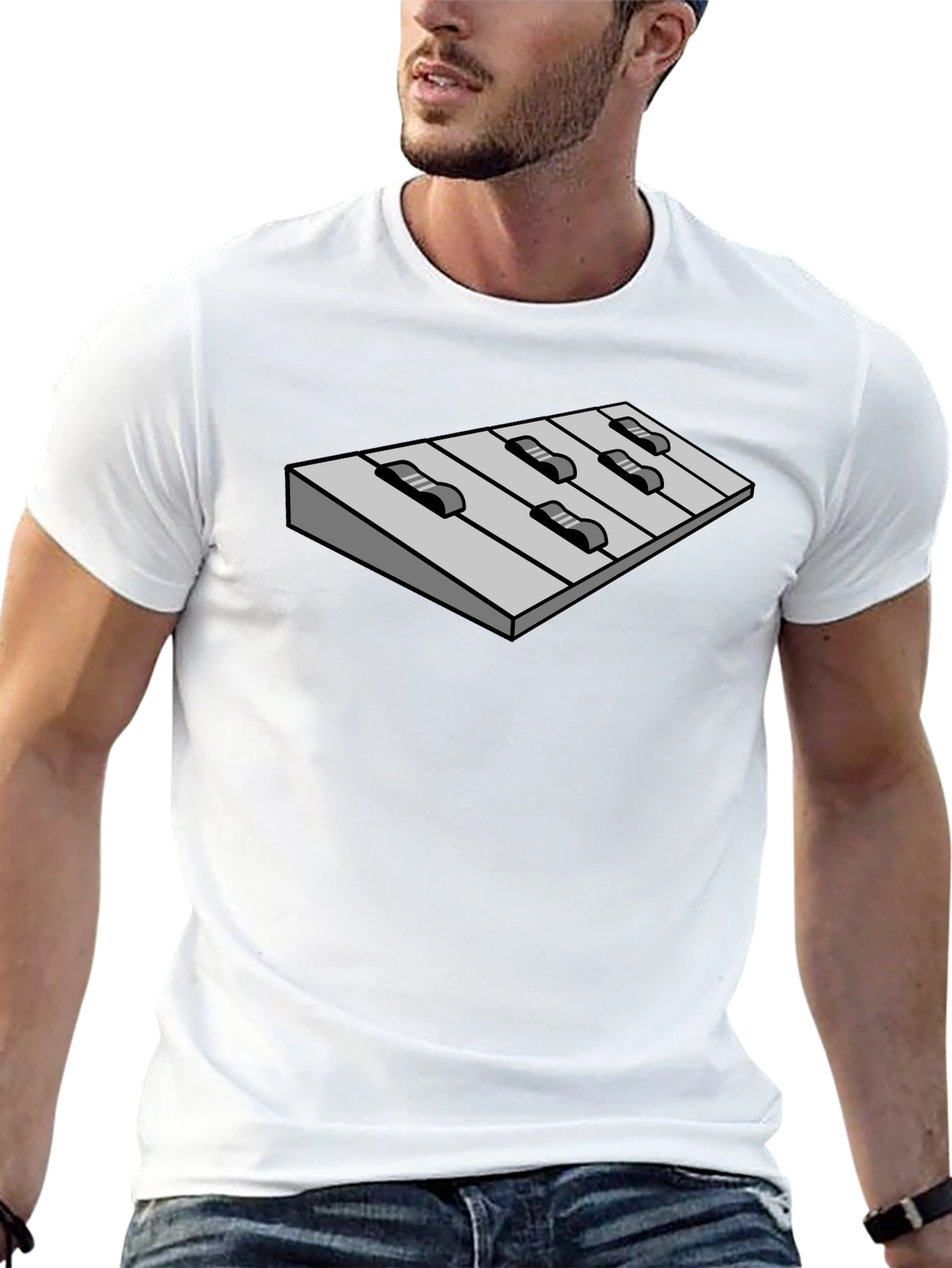 Keyboard Tee - Music Lovers Black Cotton T-Shirt