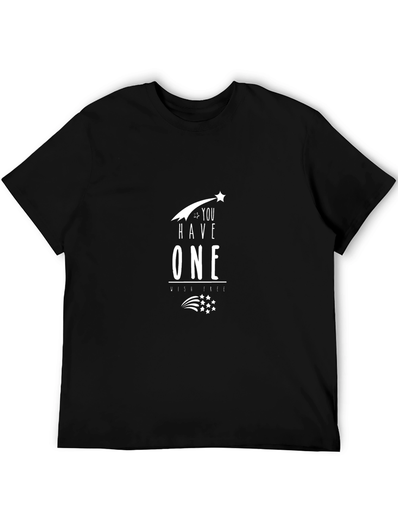 Wish Upon a Star Graphic Tee - Black Cotton