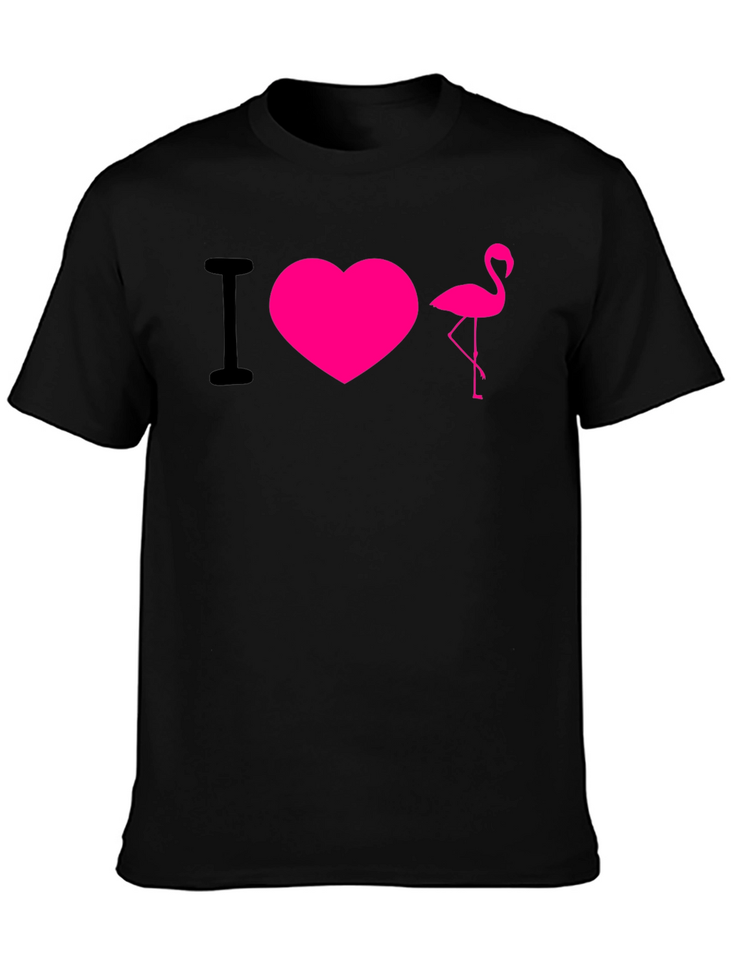 I Love Flamingos T-Shirt - Hot Pink Design