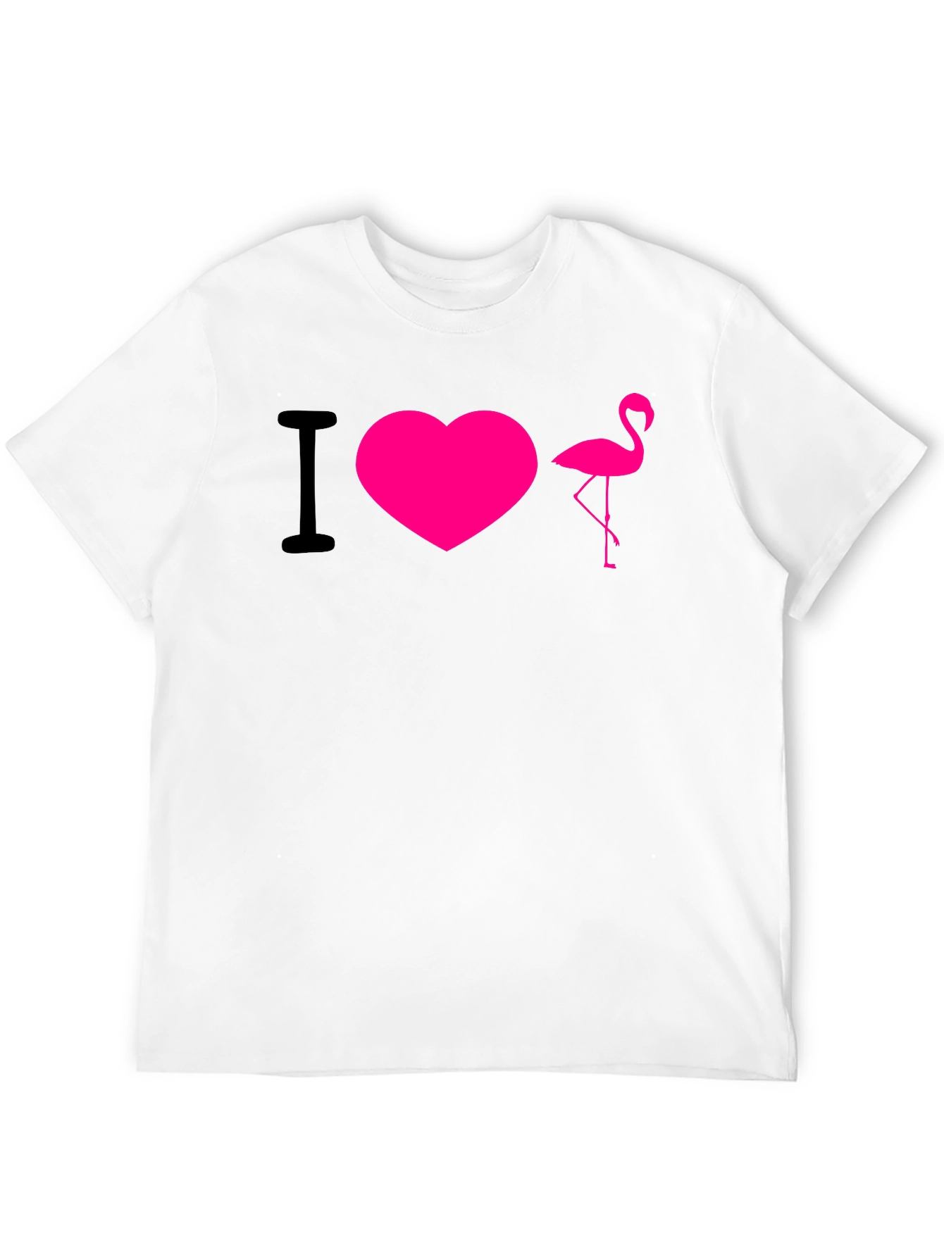 I Love Flamingos T-Shirt - Hot Pink Design
