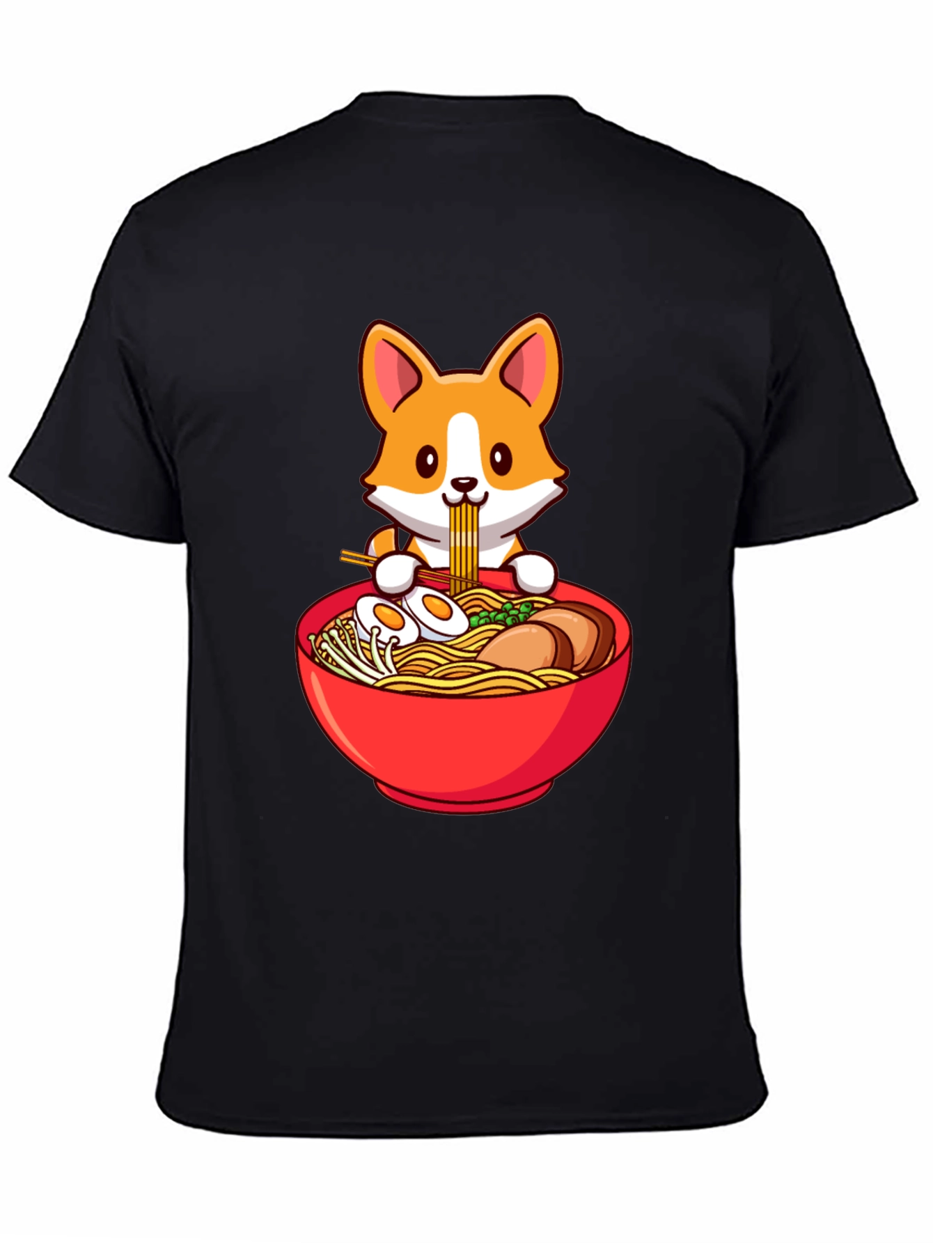 Corgi Ramen T-Shirt - Cute Noodle Lover Tee