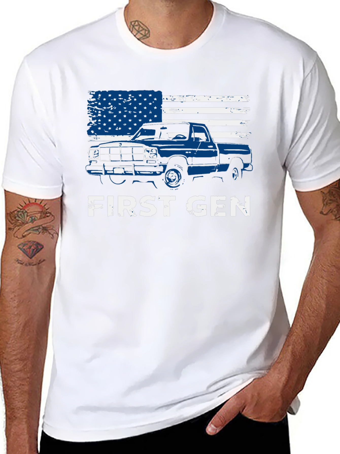 First Gen Truck American Flag Graphic Tee