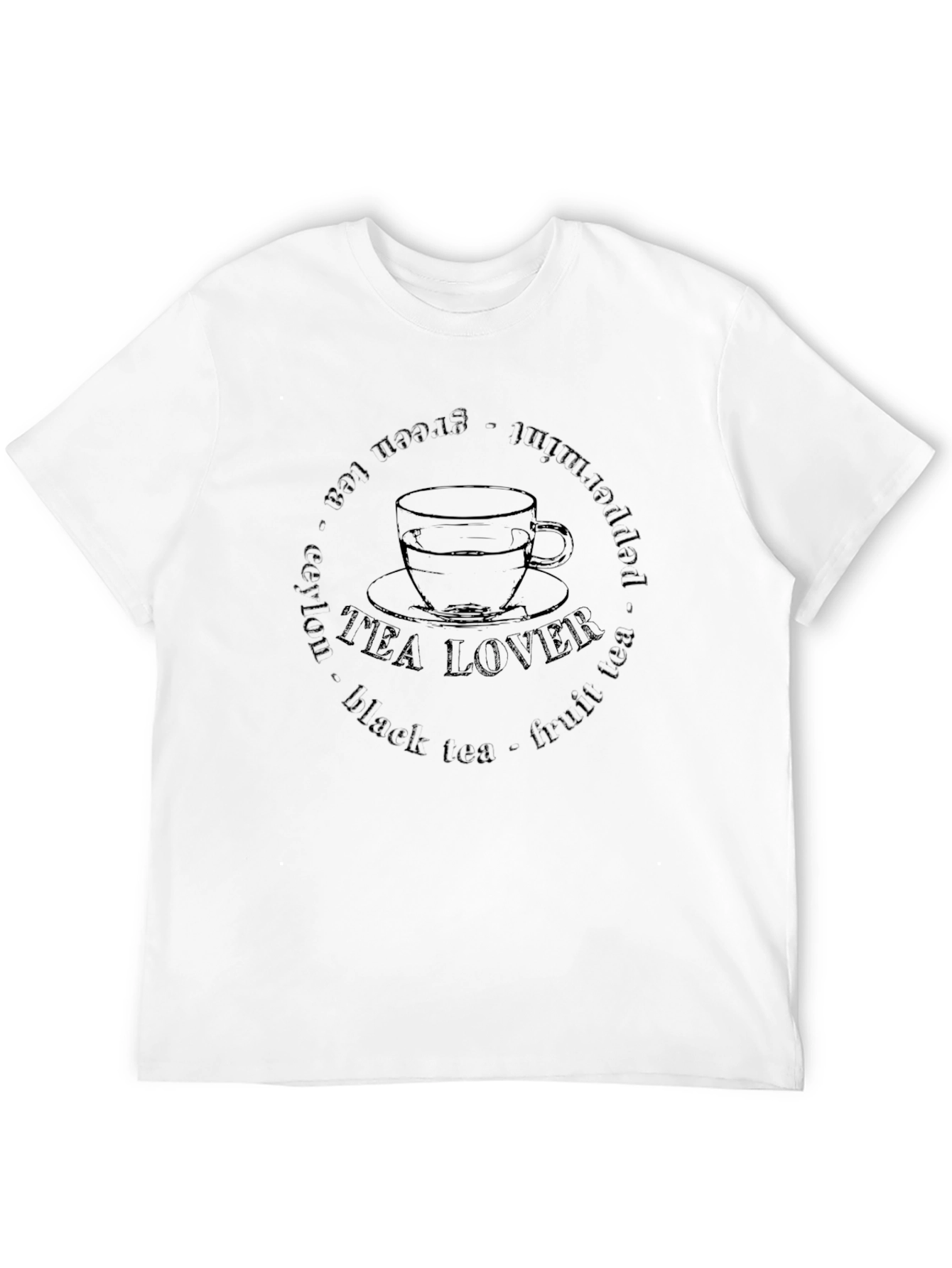 Tea Lover Graphic T-Shirt - Black