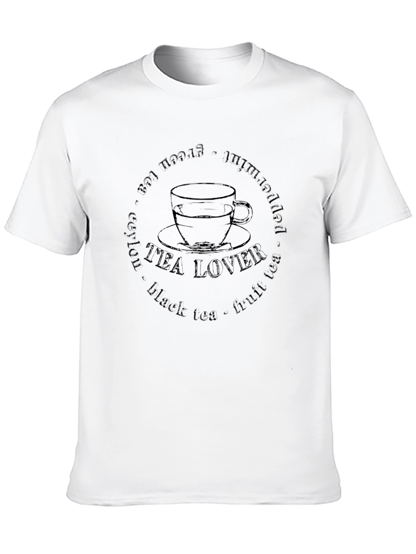 Tea Lover Graphic T-Shirt - Black