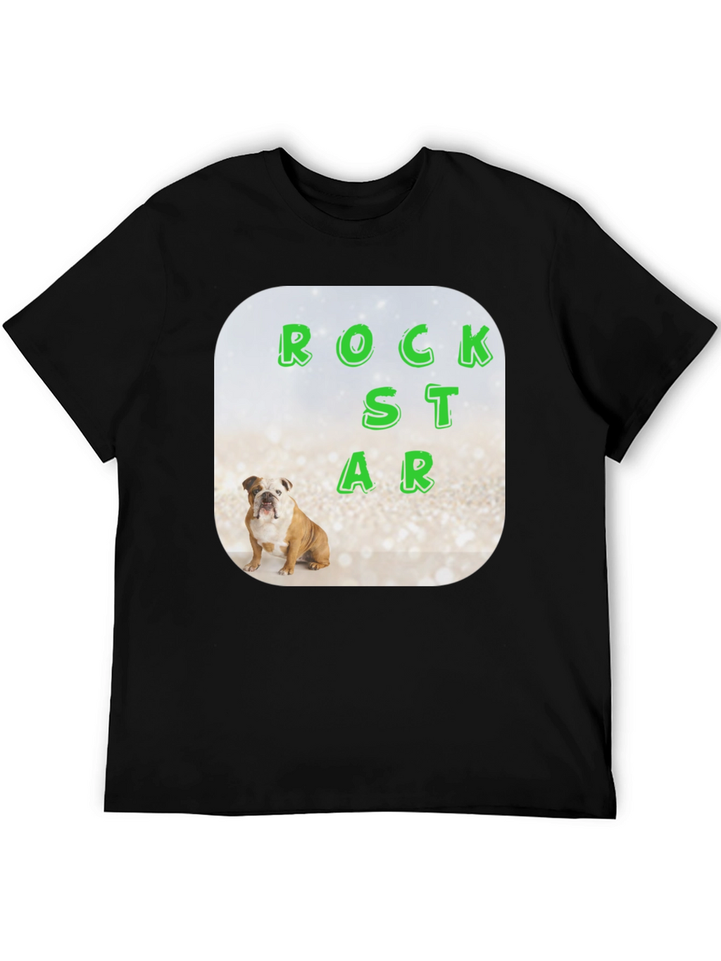 Rockstar Bulldog Graphic Tee - Mens Black T-Shirt