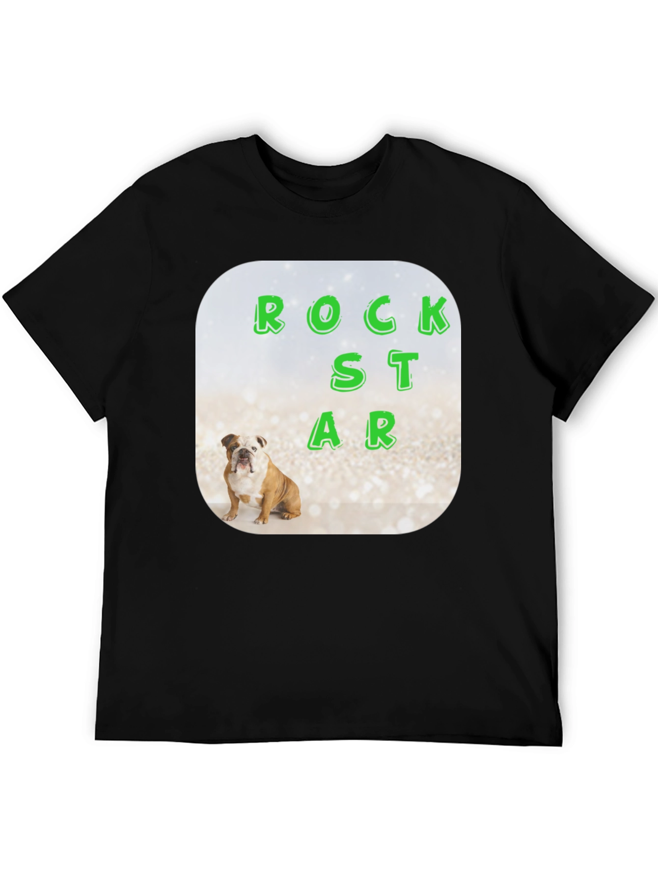 Rockstar Bulldog Graphic Tee - Mens Black T-Shirt