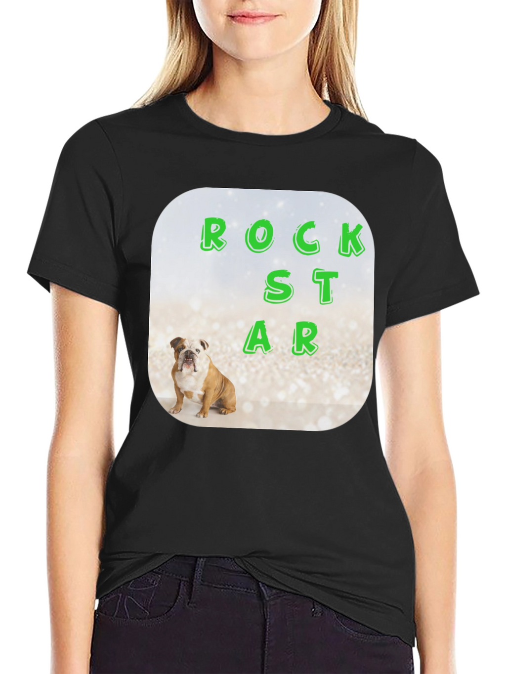Rockstar Bulldog Graphic Tee - Mens Black T-Shirt