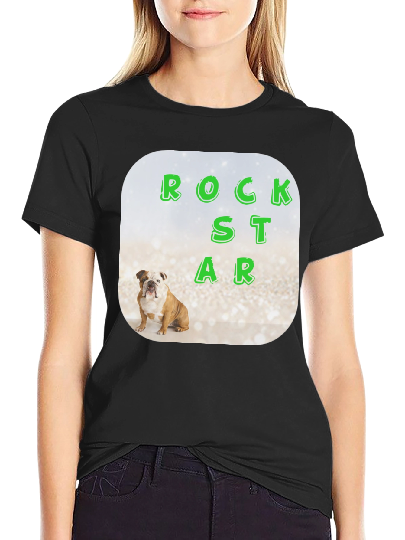 Rockstar Bulldog Graphic Tee - Mens Black T-Shirt