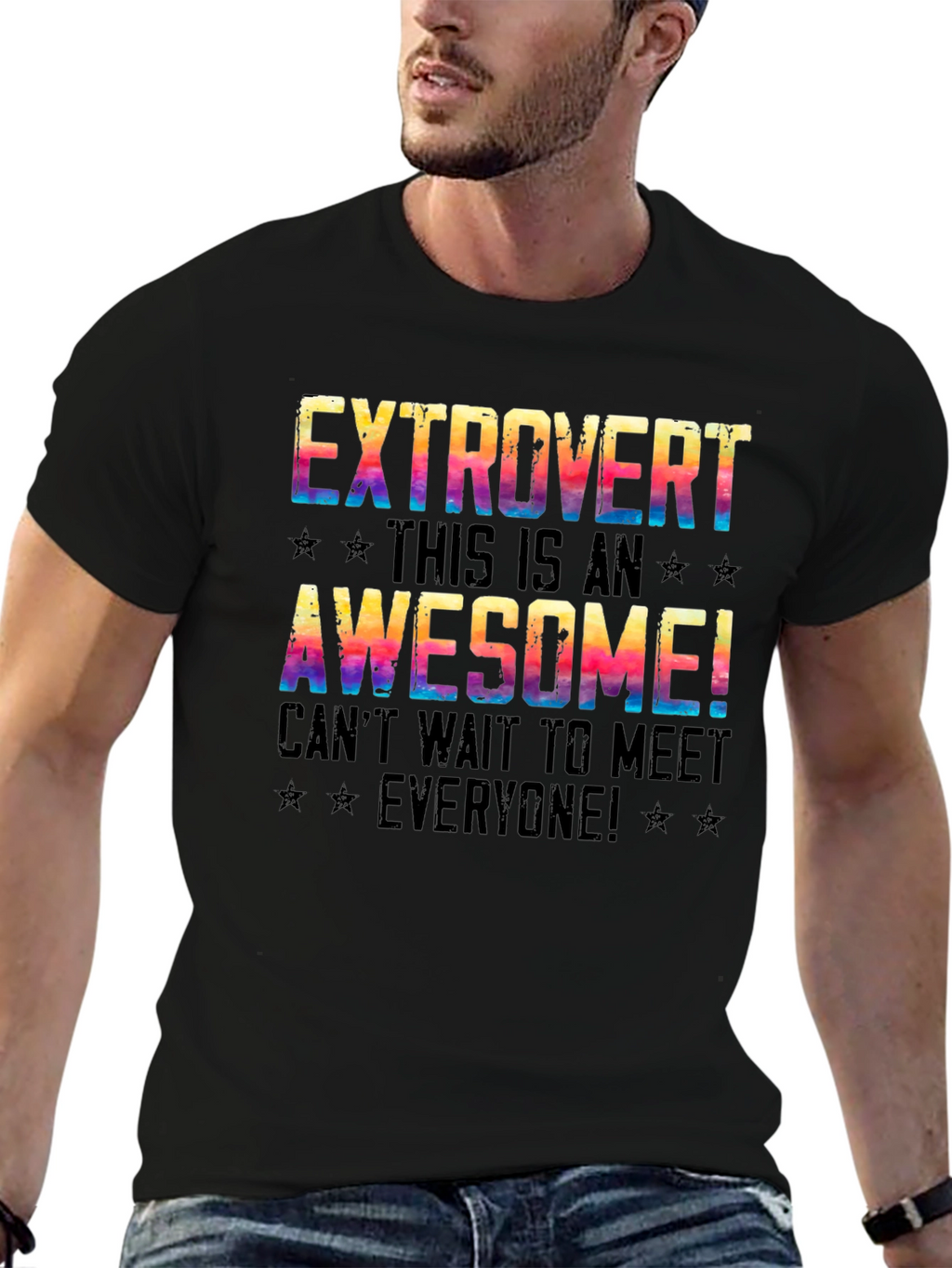 Extrovert Graphic T-Shirt - Awesome Meet Everyone Tee