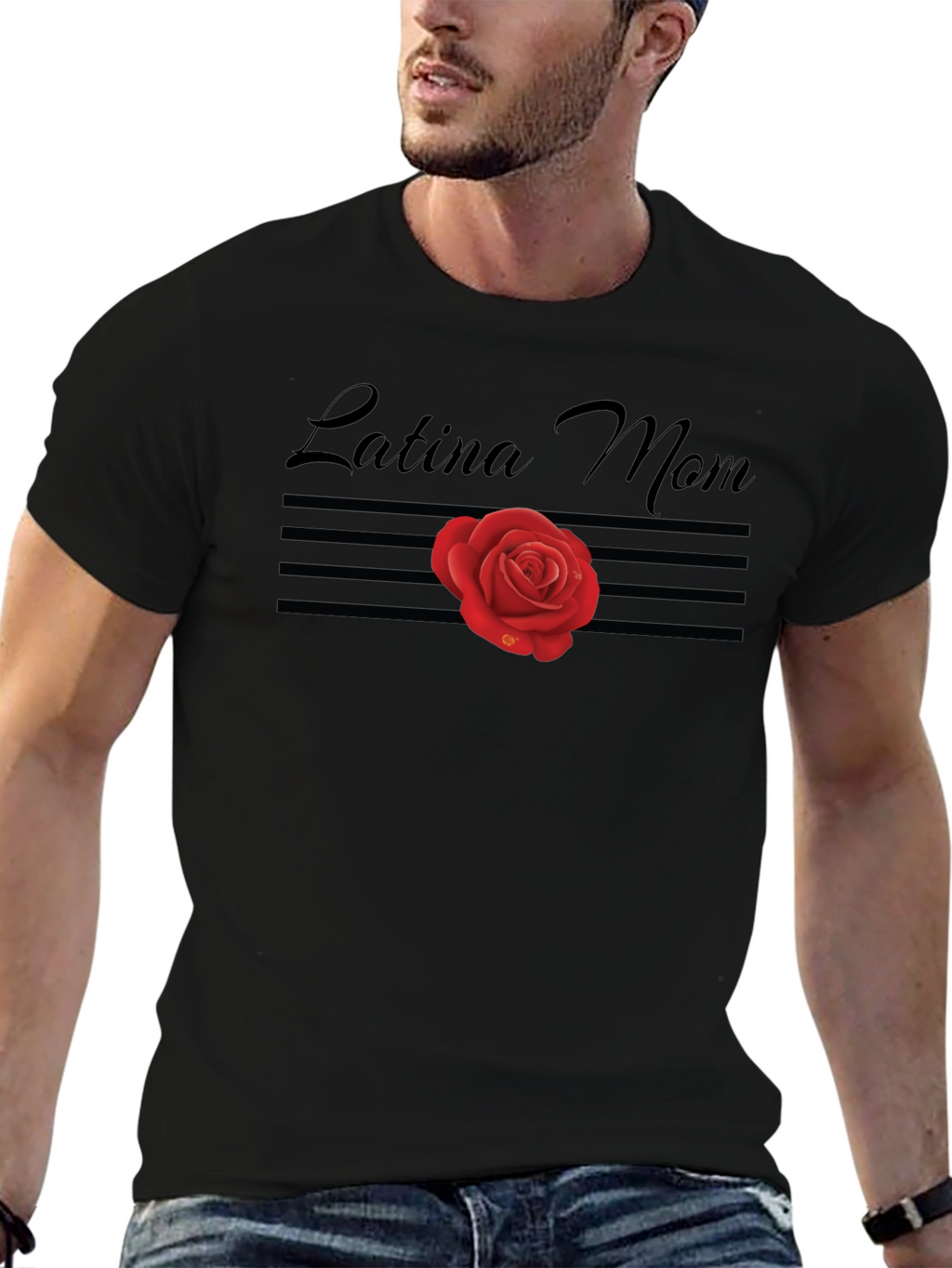 Latina Mom Rose Graphic Tee - Stylish Comfort