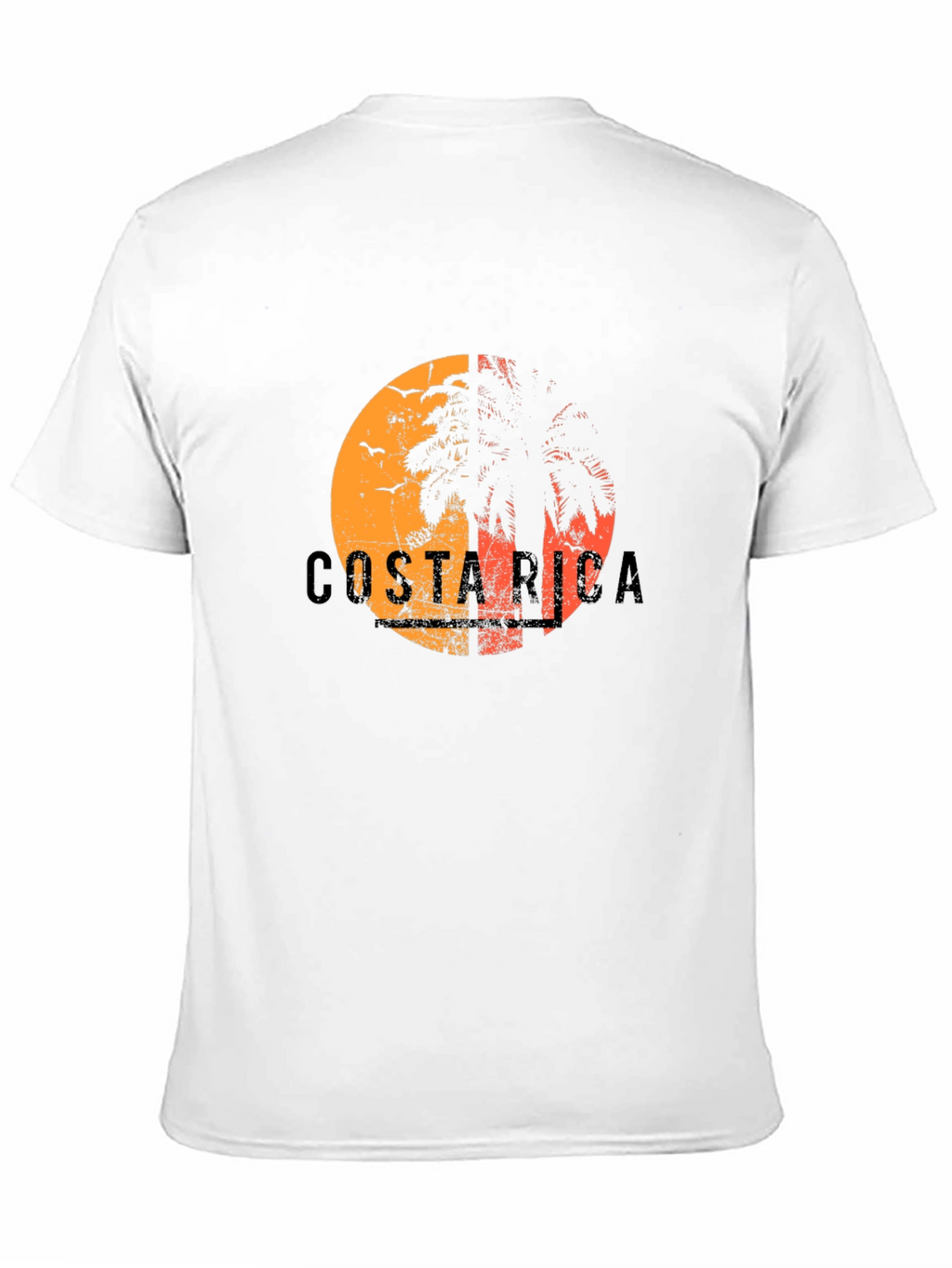 Costa Rica Sunset Palm Tree Graphic Tee
