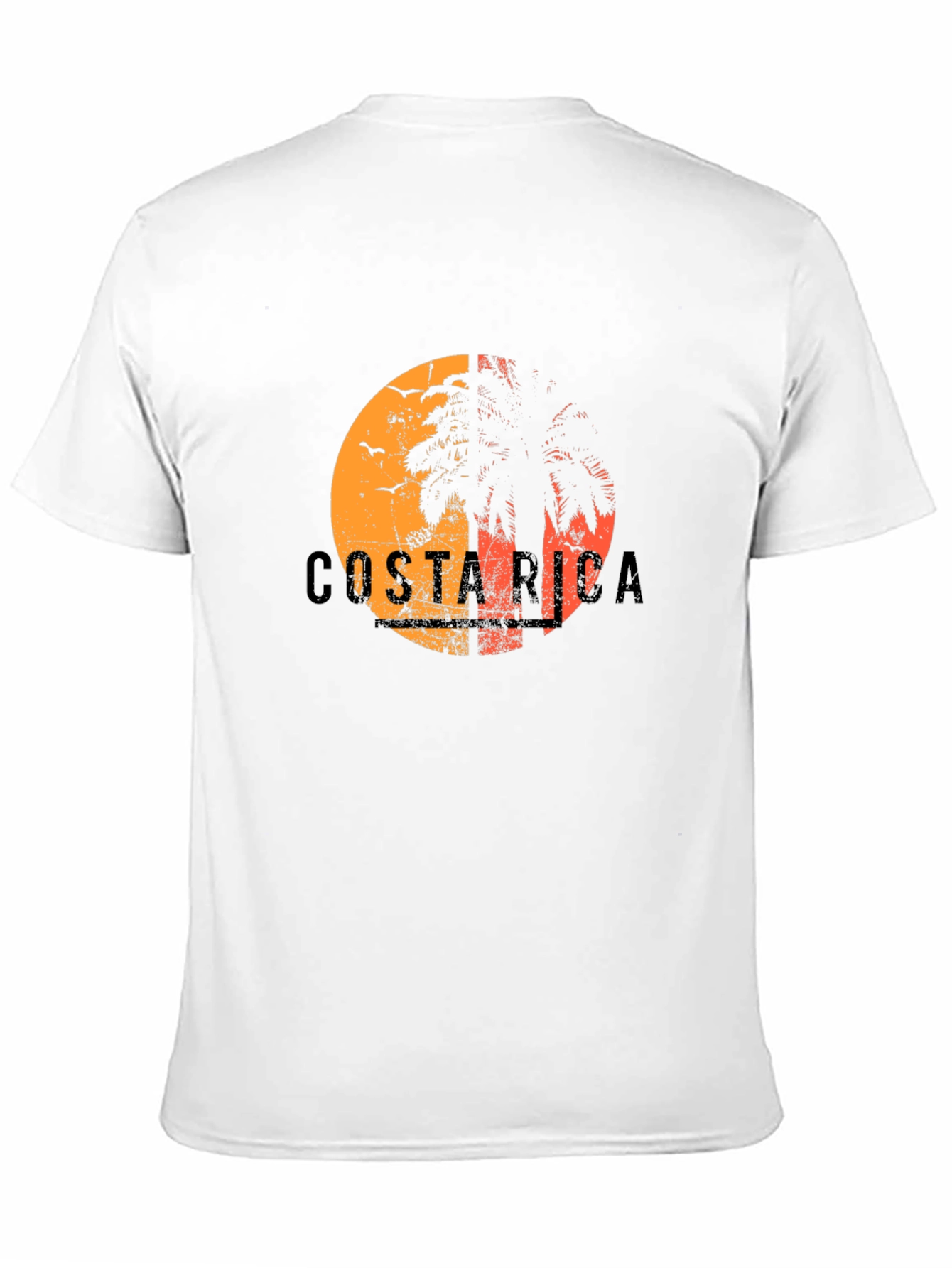 Costa Rica Sunset Palm Tree Graphic Tee