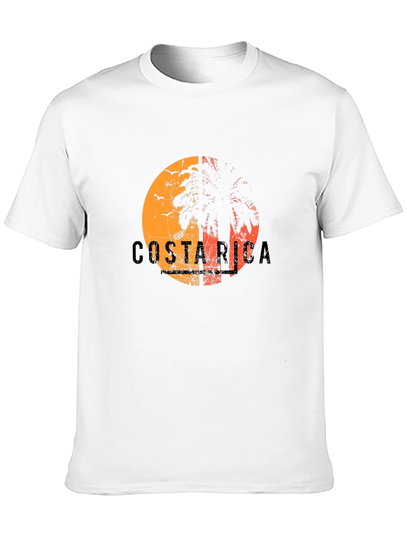 Costa Rica Sunset Palm Tree Graphic Tee
