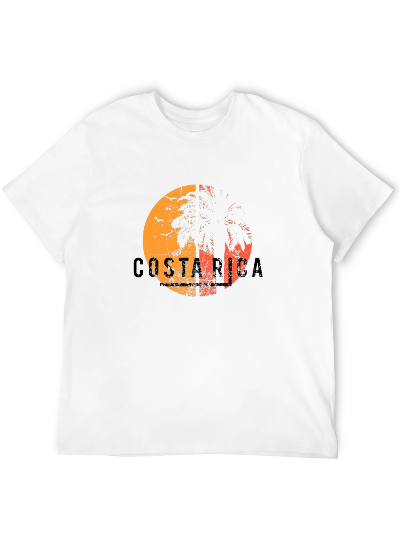Costa Rica Sunset Palm Tree Graphic Tee