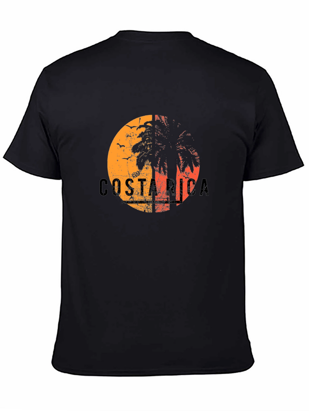 Costa Rica Sunset Palm Tree Graphic Tee