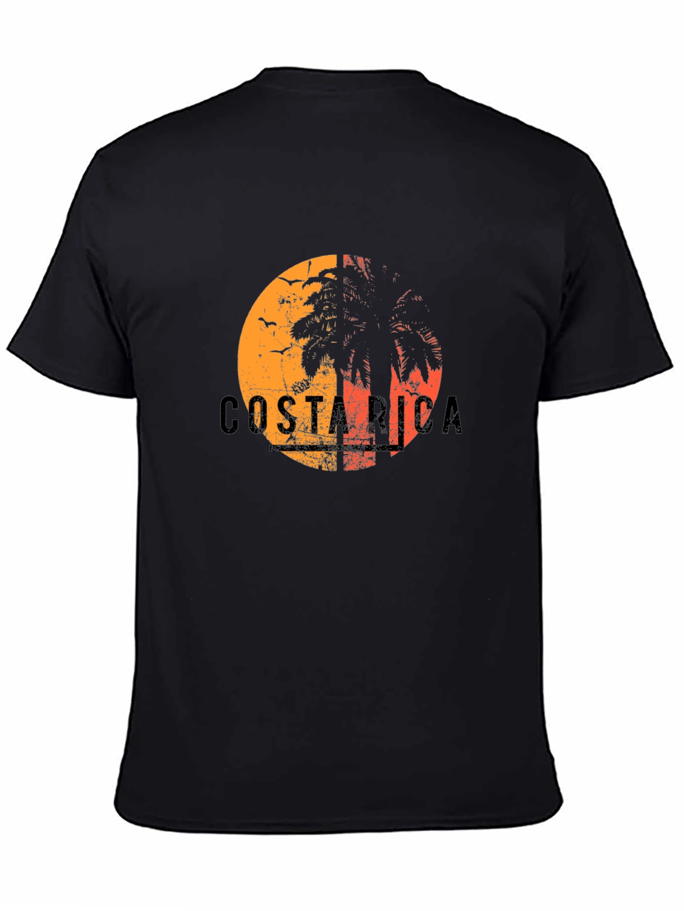 Costa Rica Sunset Palm Tree Graphic Tee