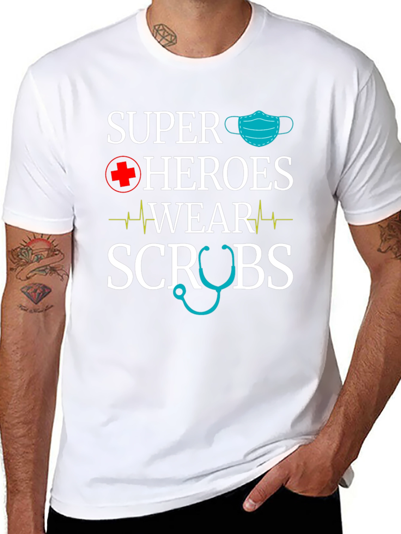 Super Heroes Wear Scrubs T-Shirt