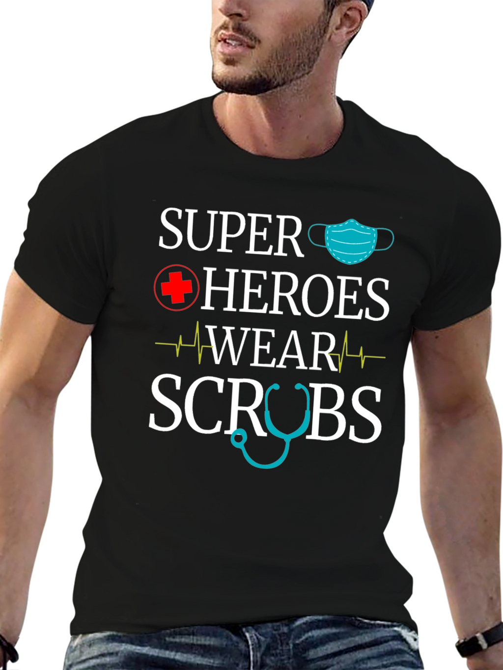Super Heroes Wear Scrubs T-Shirt