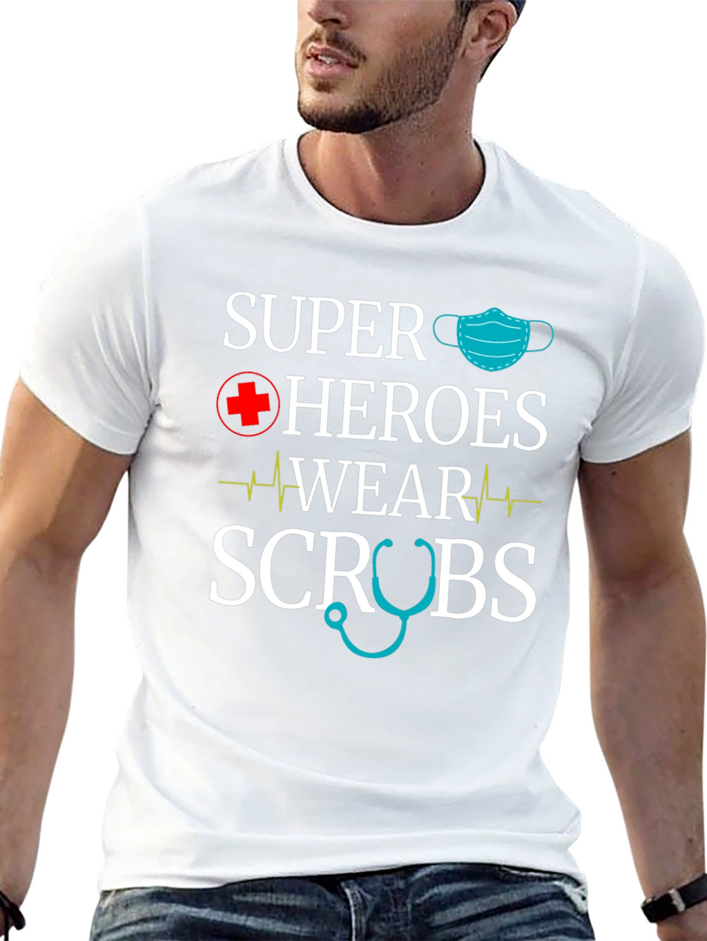 Super Heroes Wear Scrubs T-Shirt