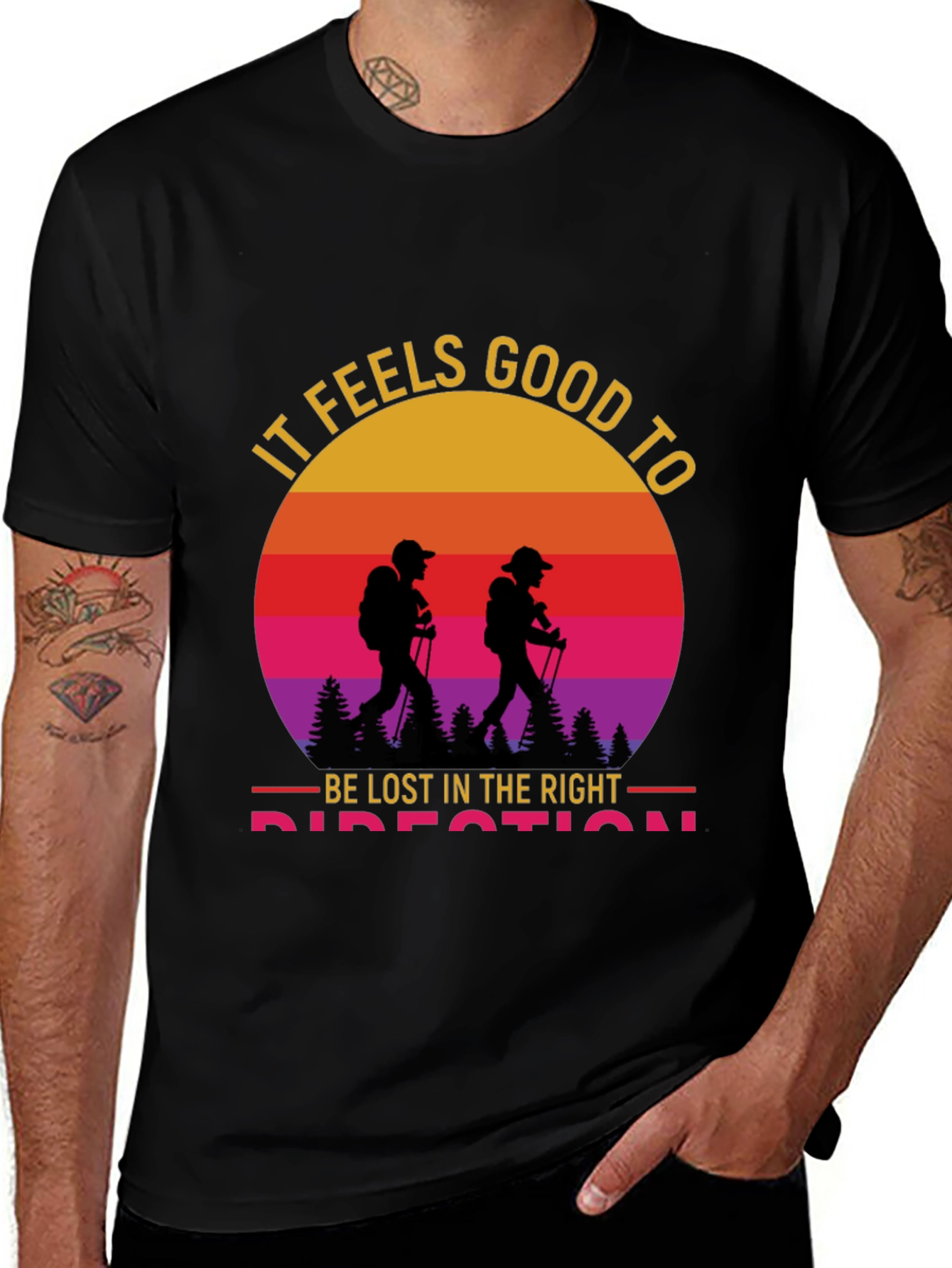 Hiking Graphic Tee - Lost in the Right Direction T-Shirt
