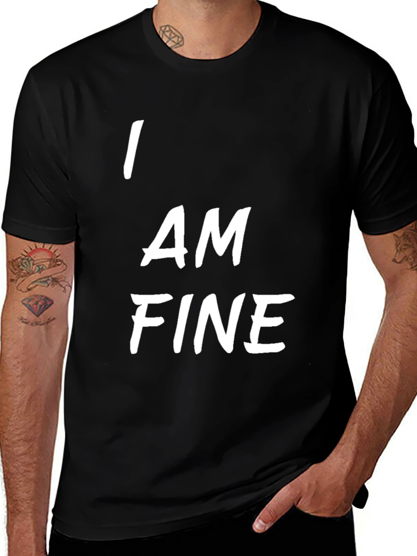Im Fine Black T-Shirt - Statement Tee