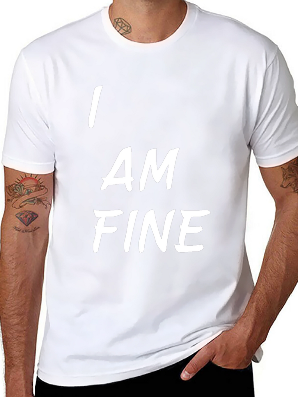 Im Fine Black T-Shirt - Statement Tee
