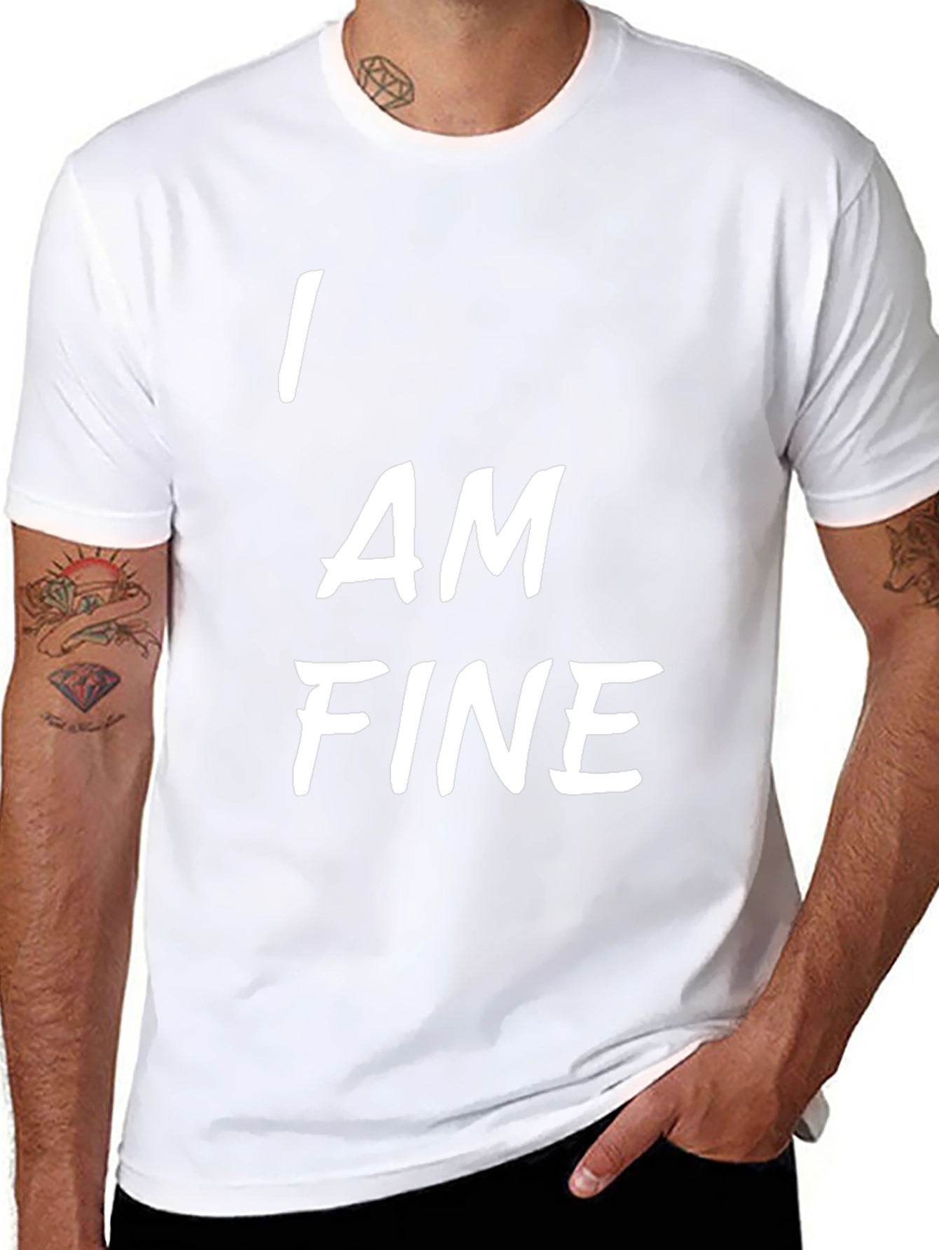 Im Fine Black T-Shirt - Statement Tee