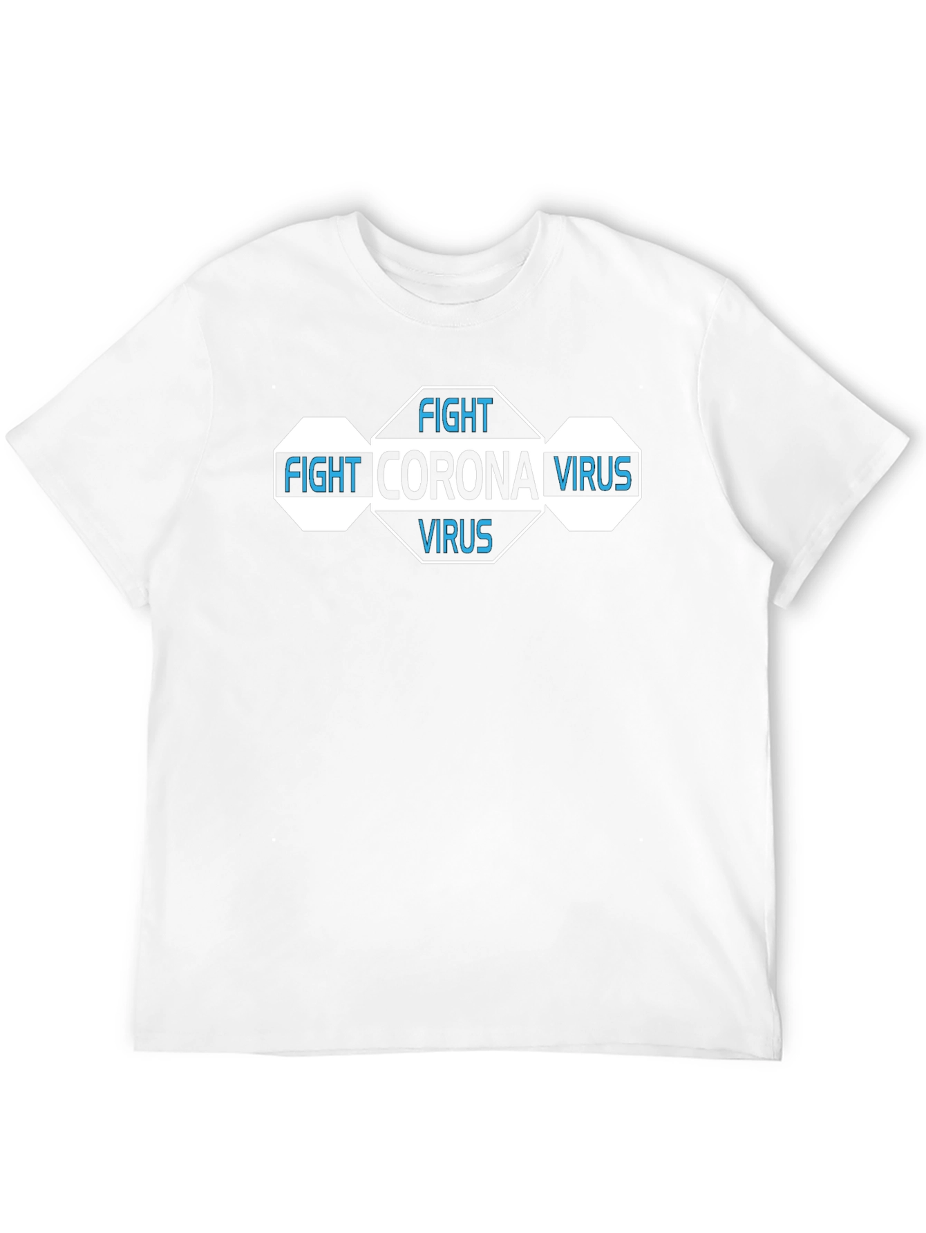 Fight Corona Virus Black Graphic T-Shirt