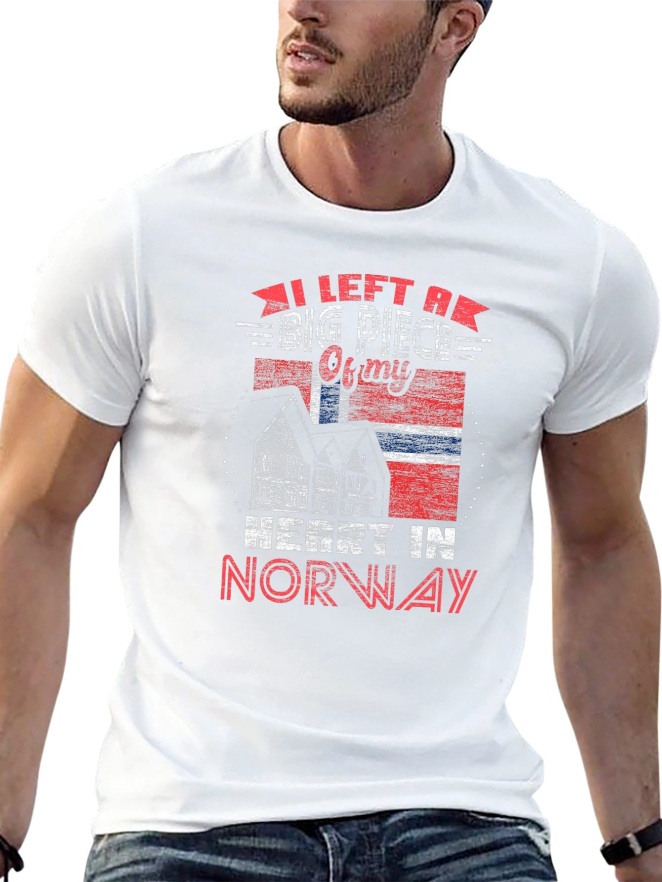 Norway Heart T-Shirt Norway Flag Tee