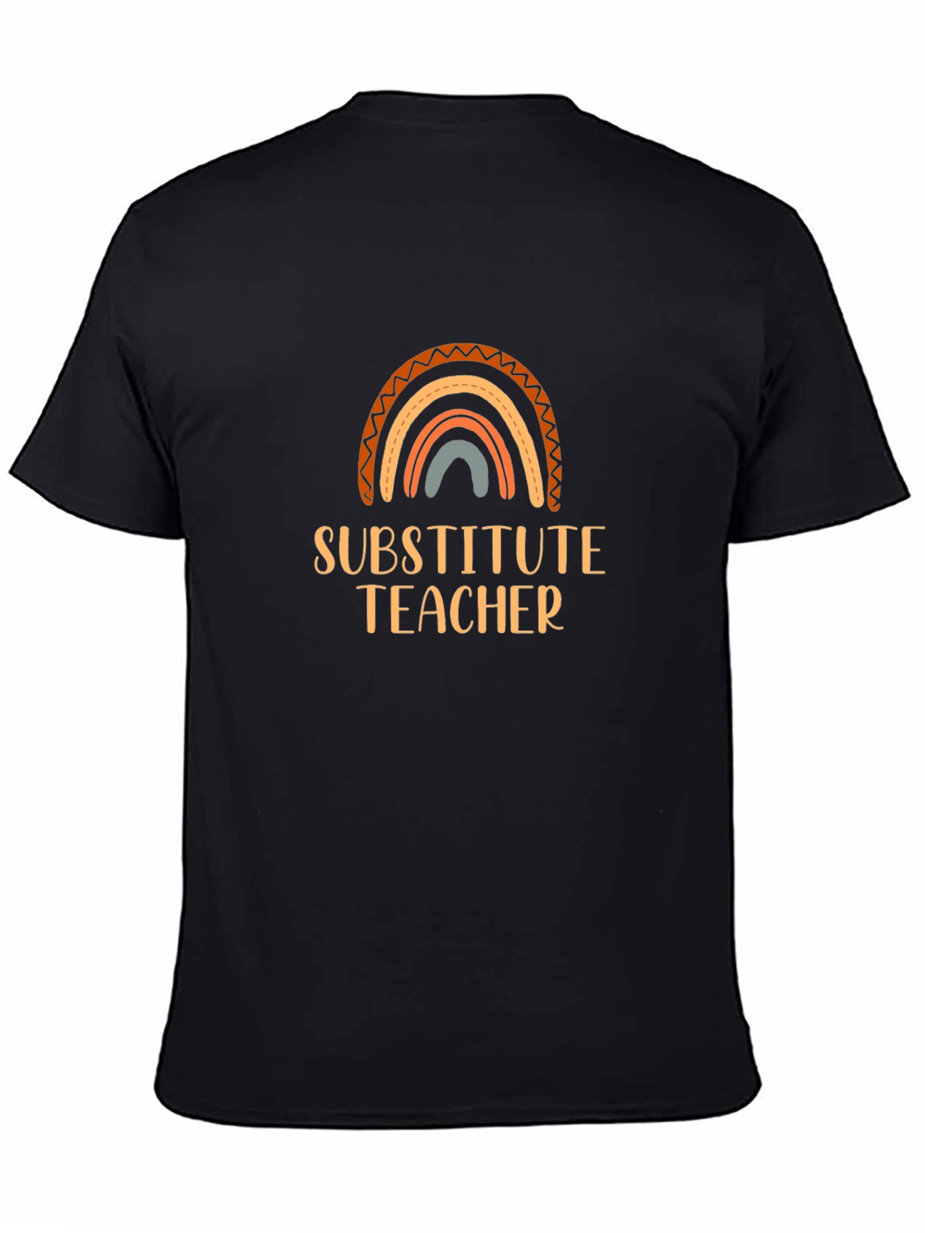 Substitute Teacher Rainbow Graphic Tee