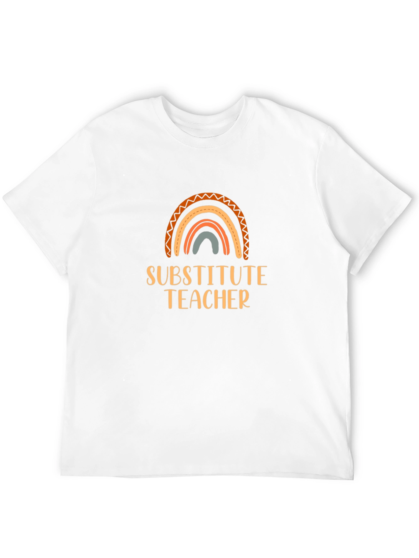 Substitute Teacher Rainbow Graphic Tee