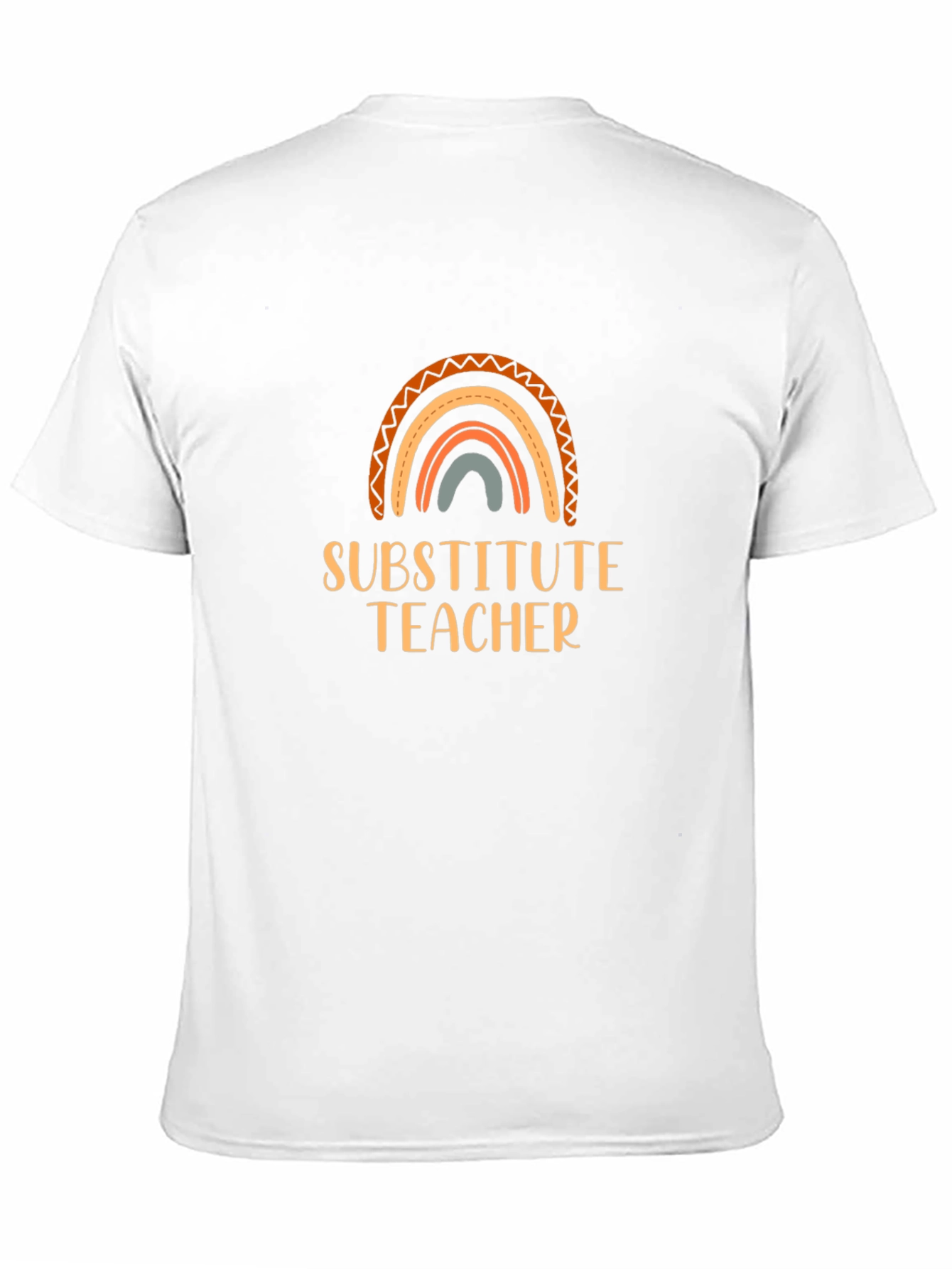 Substitute Teacher Rainbow Graphic Tee