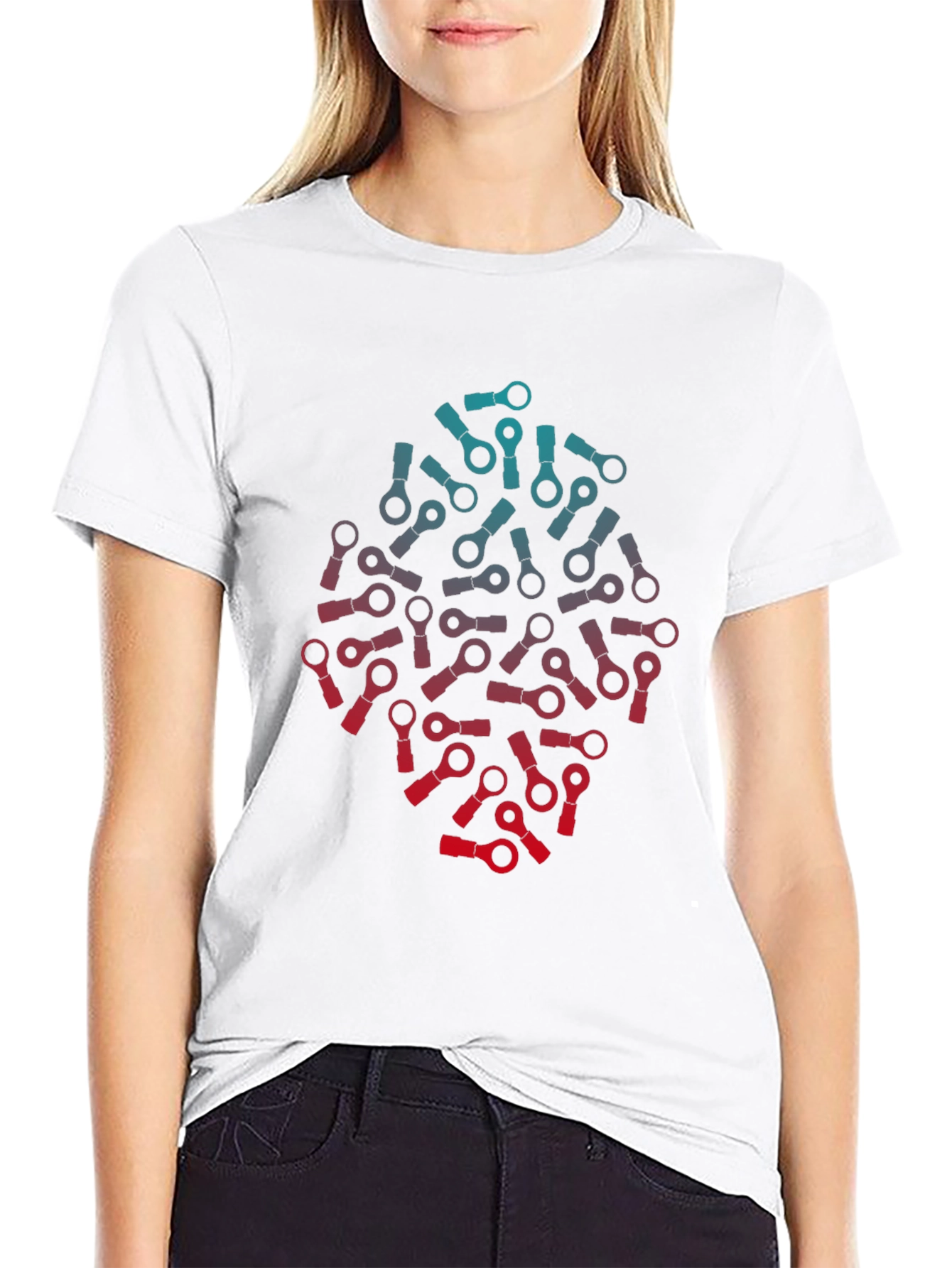 Gradient Ring Terminal Graphic T-Shirt