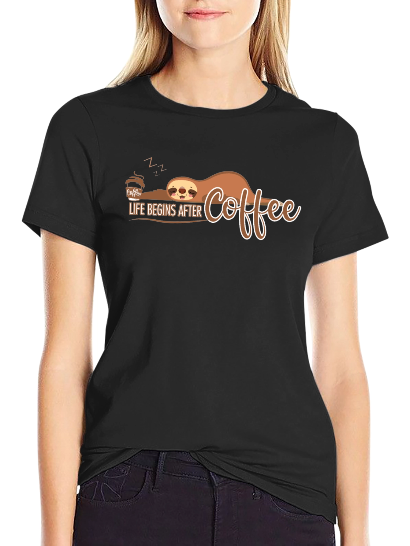 Life Begins After Coffee Sloth T-Shirt