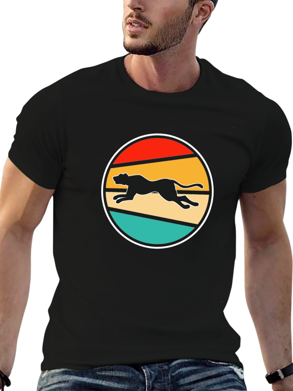 Retro Cheetah Graphic T-Shirt