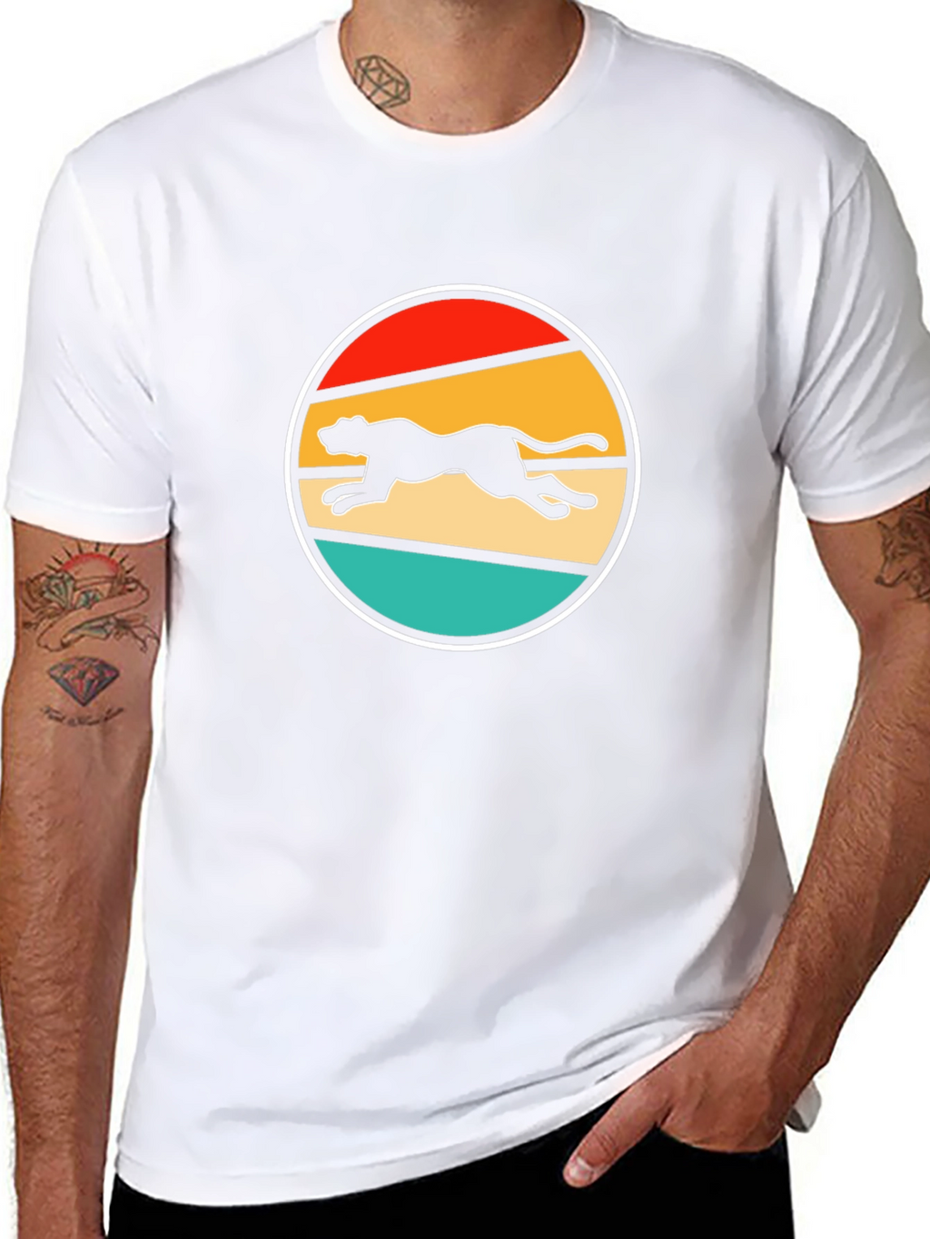 Retro Cheetah Graphic T-Shirt