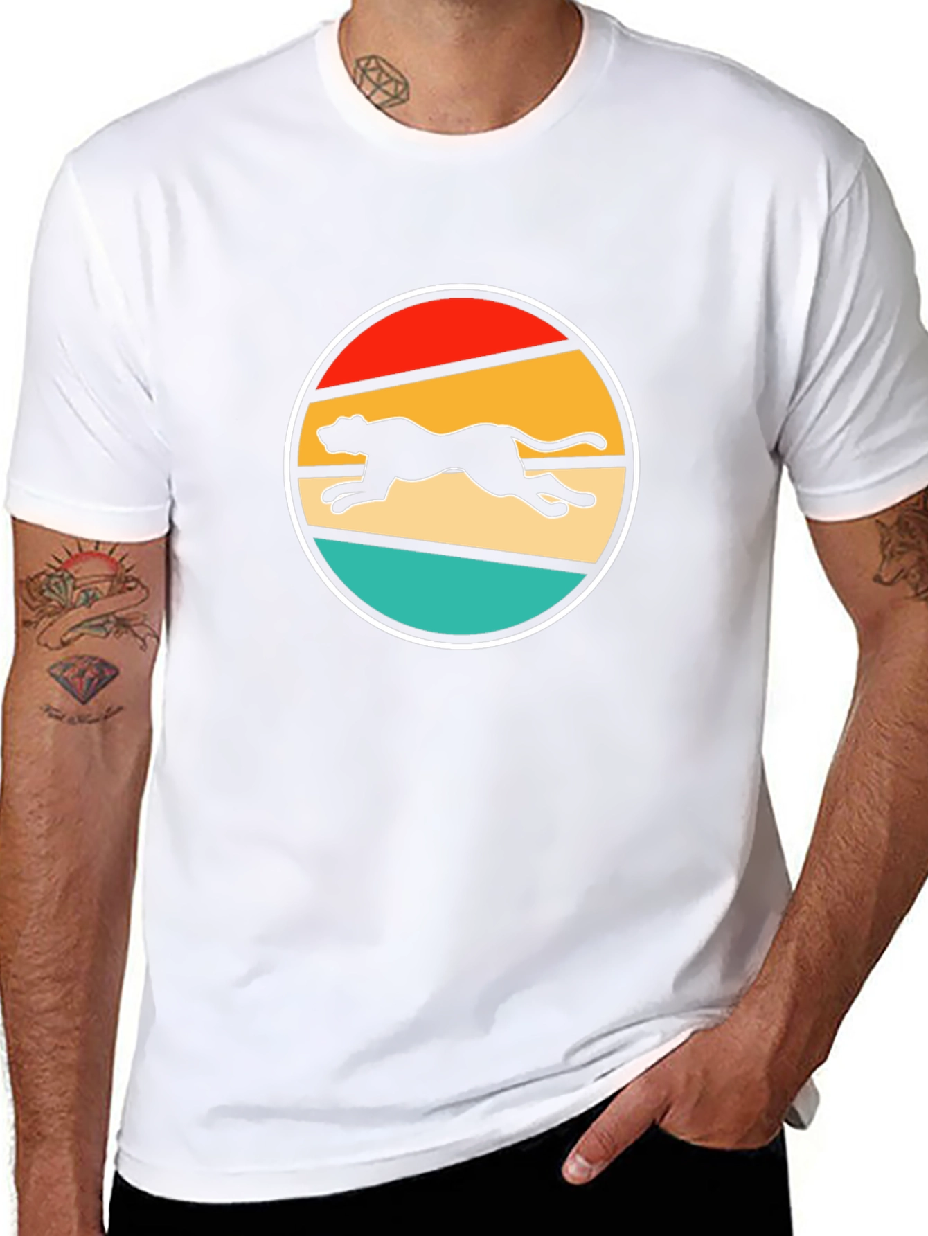 Retro Cheetah Graphic T-Shirt