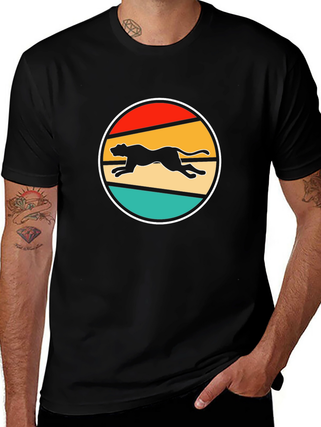 Retro Cheetah Graphic T-Shirt