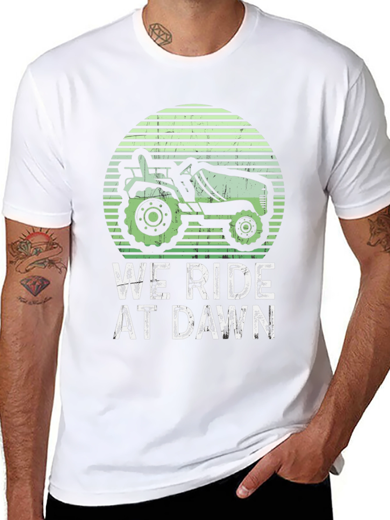 We Ride at Dawn Tractor T-Shirt
