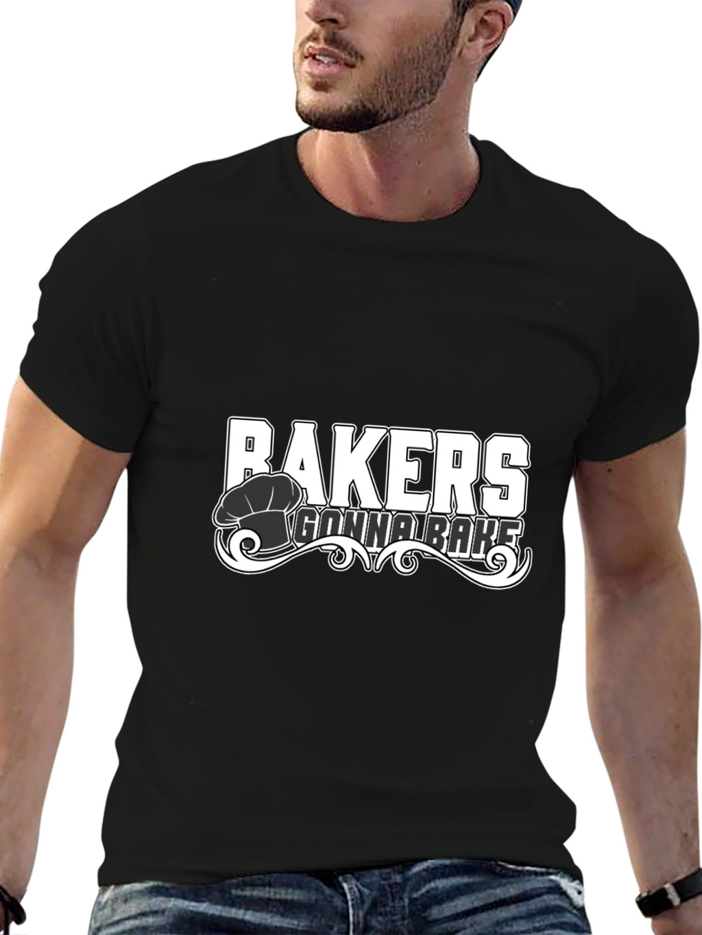Bakers Gonna Bake Black Graphic Tee Shirt