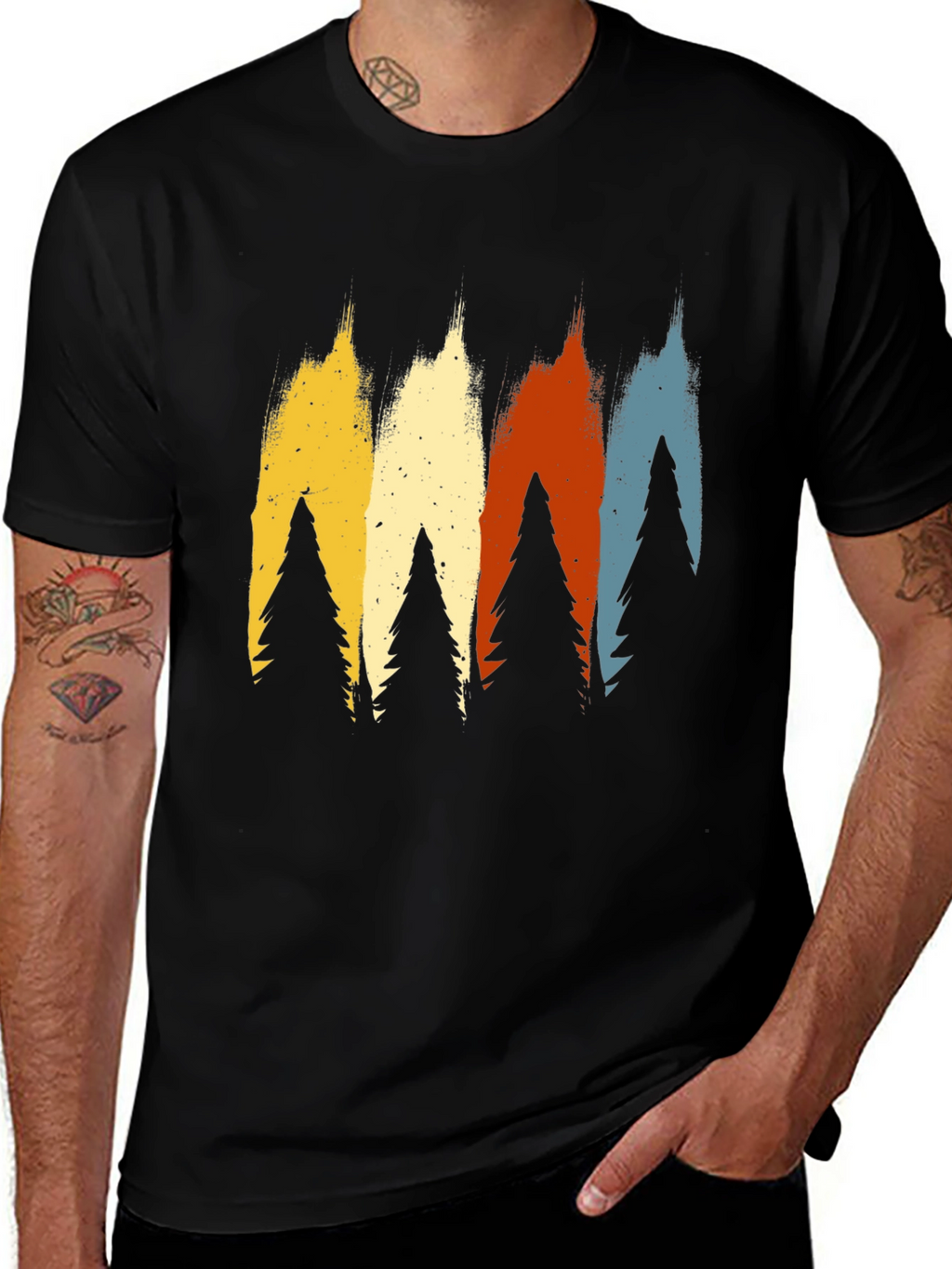 Retro Forest Tee - Nature Inspired Graphic T-Shirt
