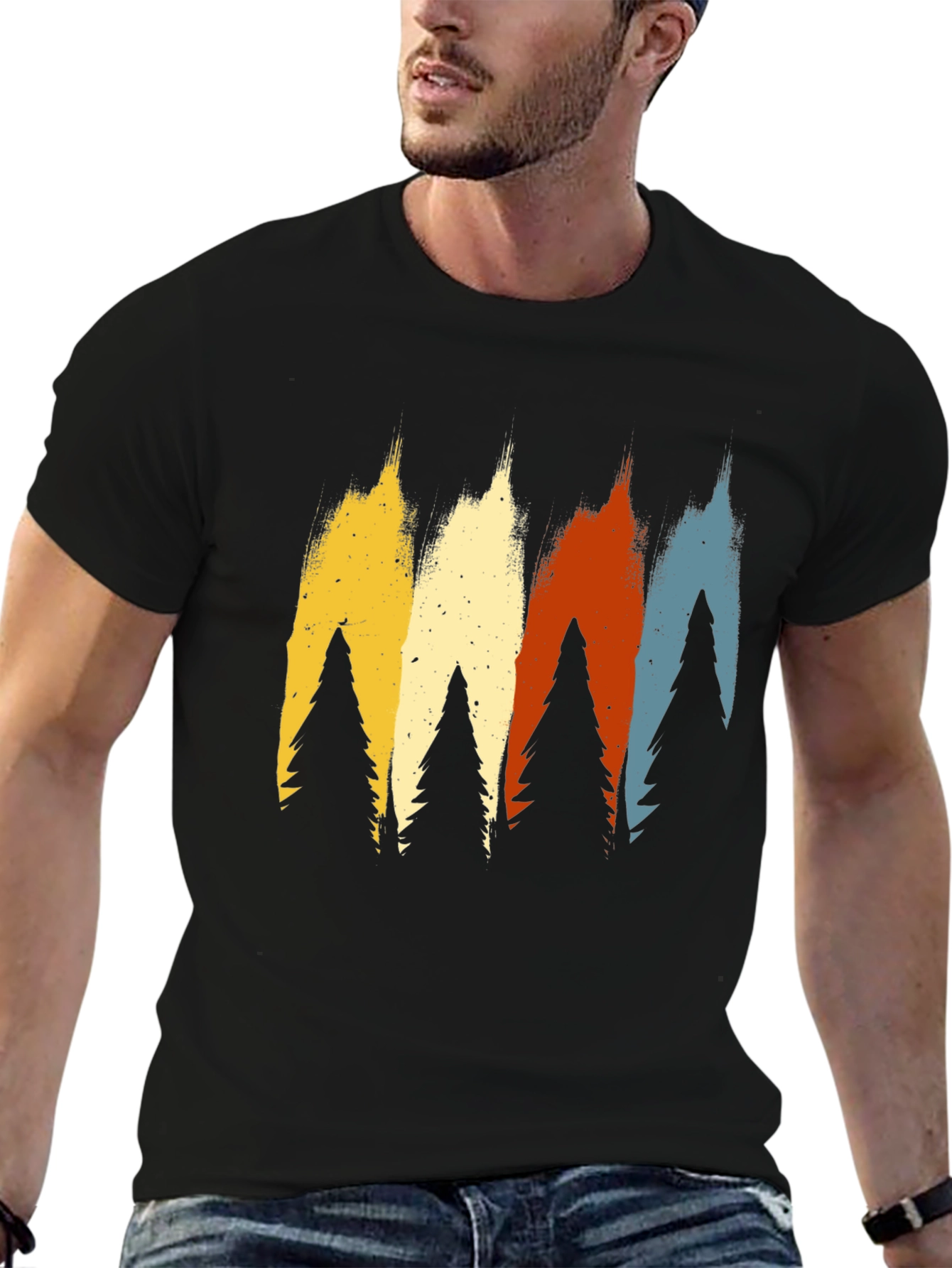 Retro Forest Tee - Nature Inspired Graphic T-Shirt
