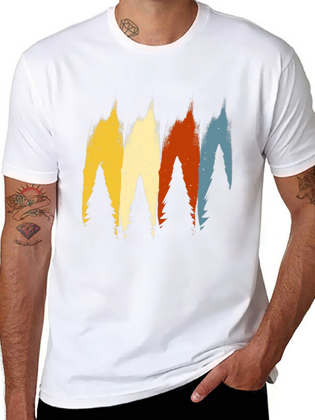 Retro Forest Tee - Nature Inspired Graphic T-Shirt